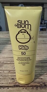 Sun Bum Kids 50 Clear Sunscreen Lotion 6 Fl Oz NEW